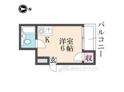 サンライズ萱島2(ワンルーム/3階)の間取り写真