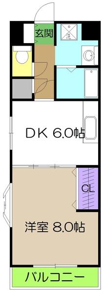 プルミエール(1DK/5階)の間取り写真