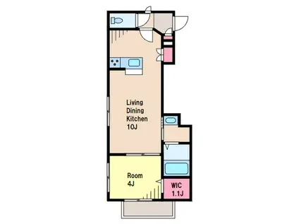 メゾン シュクレ(1LDK/2階)の間取り写真