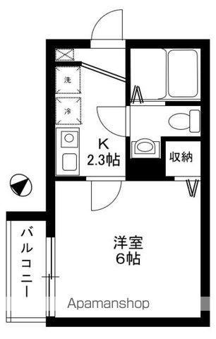アーク山手(1K/2階)の間取り写真