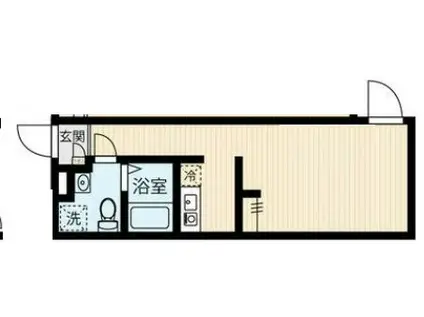 ハーモニーコート東尾久(1K/4階)の間取り写真