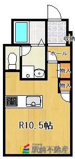佐賀アサノビル(ワンルーム/3階)の間取り写真