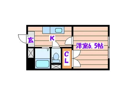 リーベンス黒松(1K/1階)の間取り写真