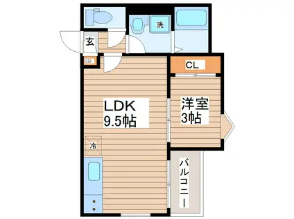 REGALEST仙台卸町(1LDK/2階)の間取り写真