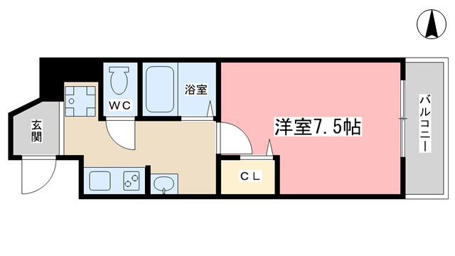 SAN YOU(1K/4階)の間取り写真