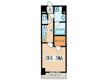 ピアース下北沢(1K/3階)の間取り写真