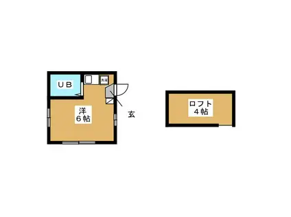 ユナイトステージ衣笠(ワンルーム/1階)の間取り写真