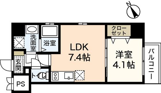 KATAYAMABLD24(1LDK/12階)の間取り写真