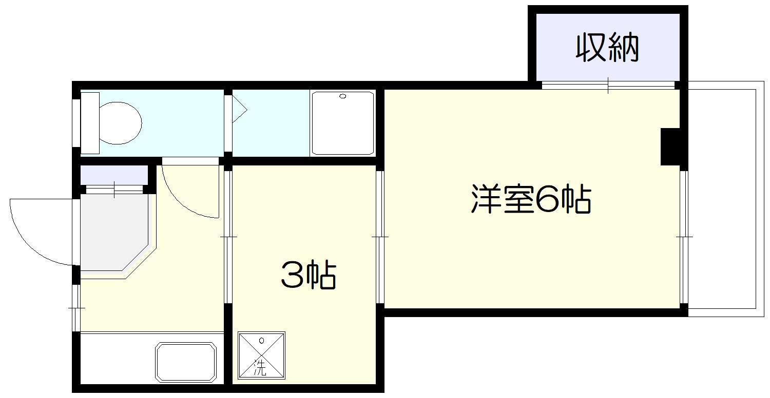 佐久間ビル(2K/3階)の間取り写真