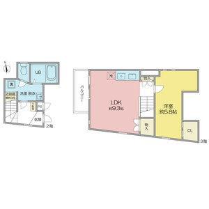 CLOUD 9 名古屋駅前(1LDK/2階)の間取り写真