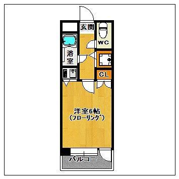 朝日プラザ博多VII(ワンルーム/11階)の間取り写真