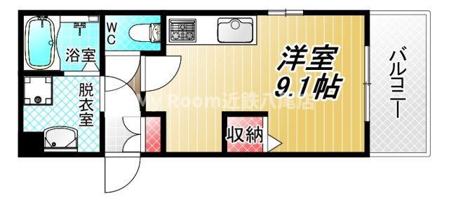 PREMIEREII(ワンルーム/2階)の間取り写真