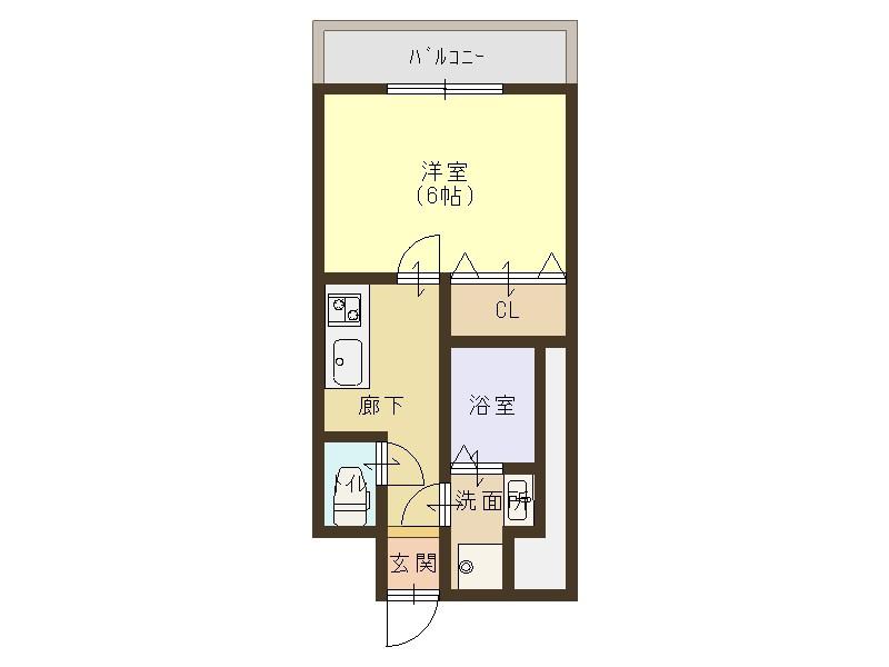 エムステージ今里(1K/7階)の間取り写真