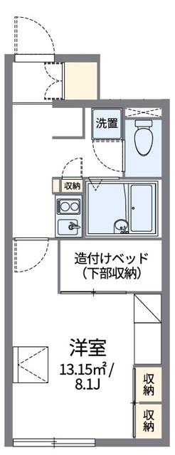 レオパレスFINE2(1K/1階)の間取り写真