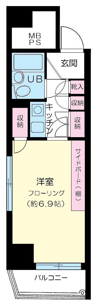 エンゼルイン大森(1K/9階)の間取り写真