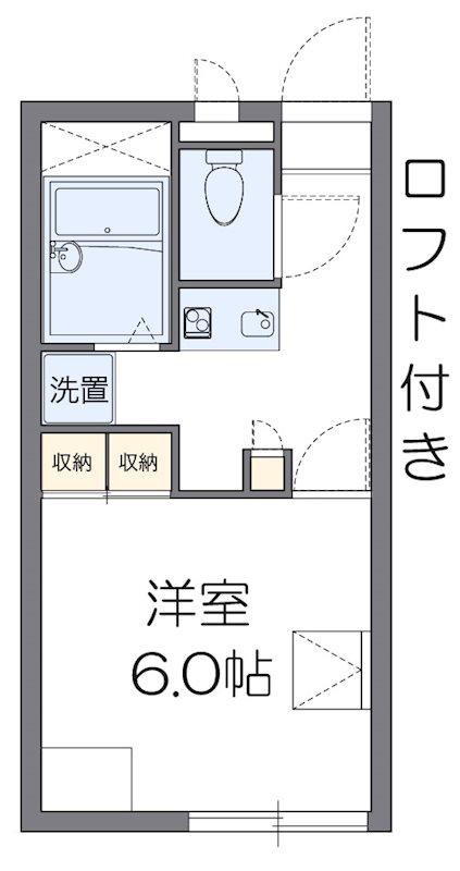 レオパレスひまわりI(1K/1階)の間取り写真