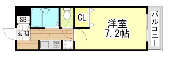 チェリーハイツ宮町(1K/3階)の間取り写真