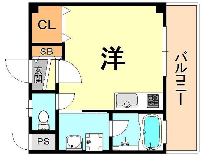 垂水ヴィレッジ(ワンルーム/1階)の間取り写真