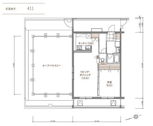 ベラスウィータ高田馬場(1LDK/4階)の間取り写真