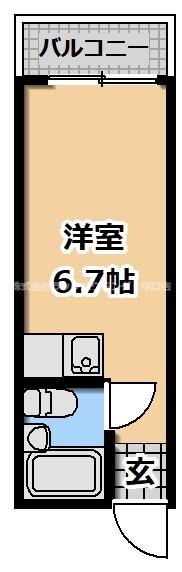 JPアパートメント旭(ワンルーム/3階)の間取り写真