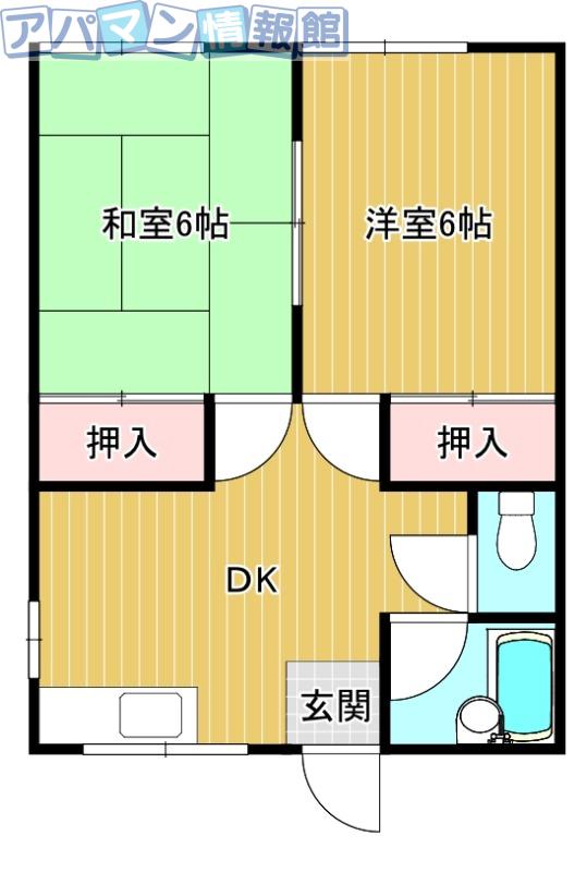 第二池田ハイツ(2DK/3階)の間取り写真