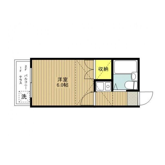 ハイツこうみ(1K/2階)の間取り写真