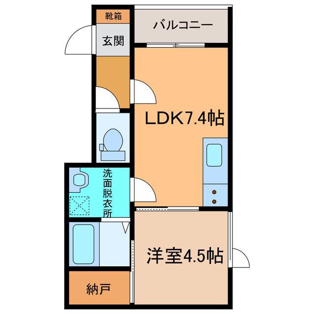 TOWN SEIRYOU(1LDK/2階)の間取り写真