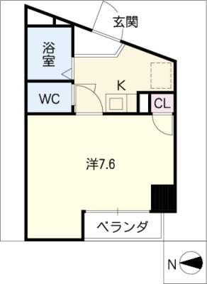 クレスト・MK伊勢山(1K/5階)の間取り写真