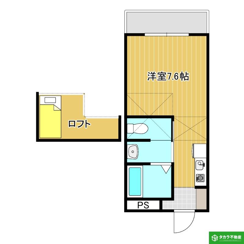 フレミールI(ワンルーム/3階)の間取り写真