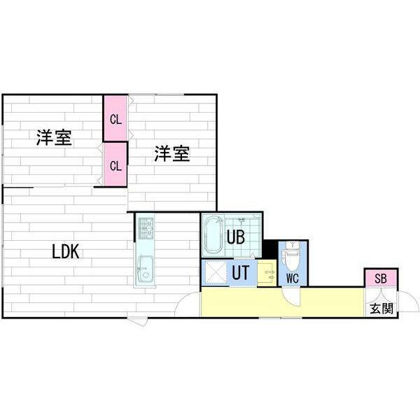 ACCESS51(2LDK/2階)の間取り写真