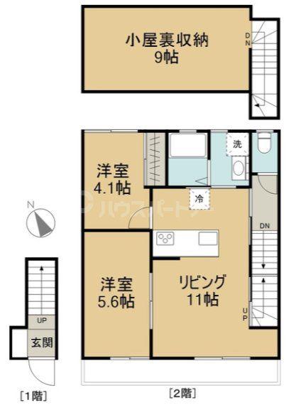 サンライズ柏明原(2LDK/2階)の間取り写真