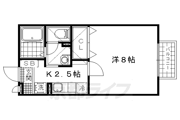ティアラROOMユキ(1K/1階)の間取り写真