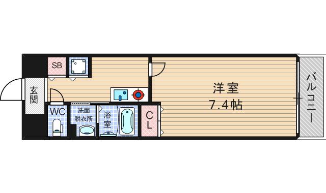 JUNWAマンションII(1K/4階)の間取り写真