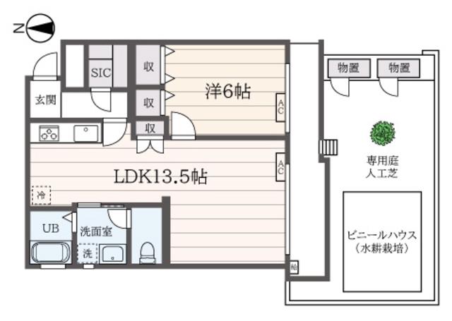 太閤コーポ経堂(1LDK/1階)の間取り写真