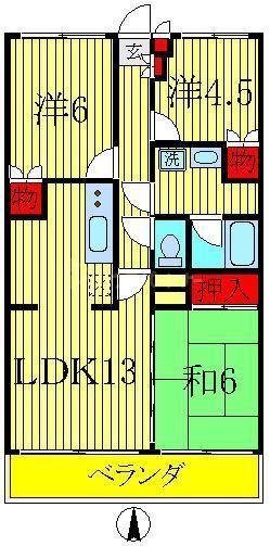エトアールS(3LDK/3階)の間取り写真