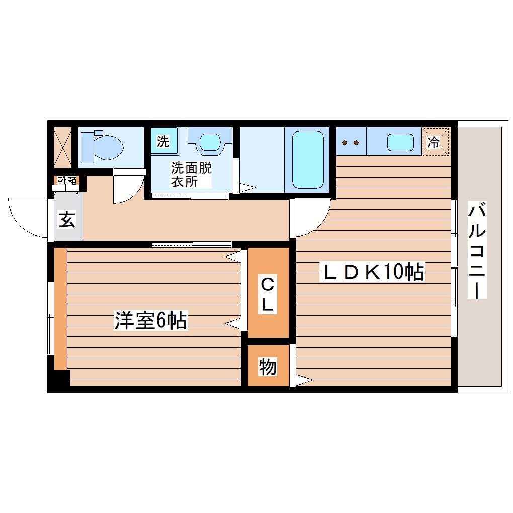 アリエッタ太子堂(1LDK/3階)の間取り写真