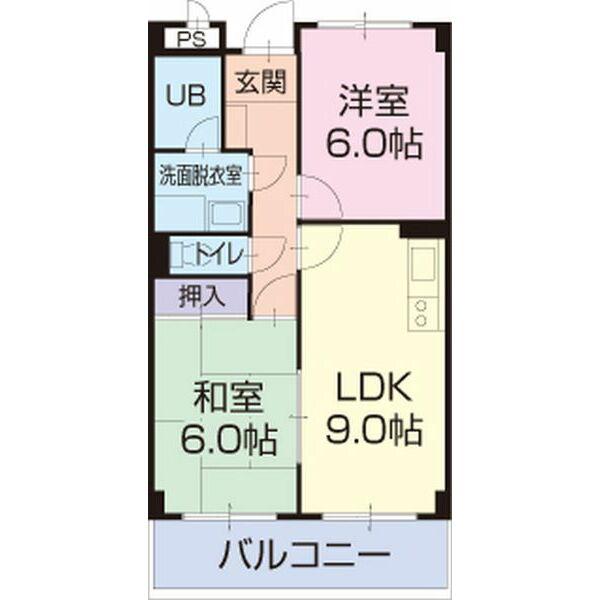 LIMPIA GRACE(2LDK/3階)の間取り写真
