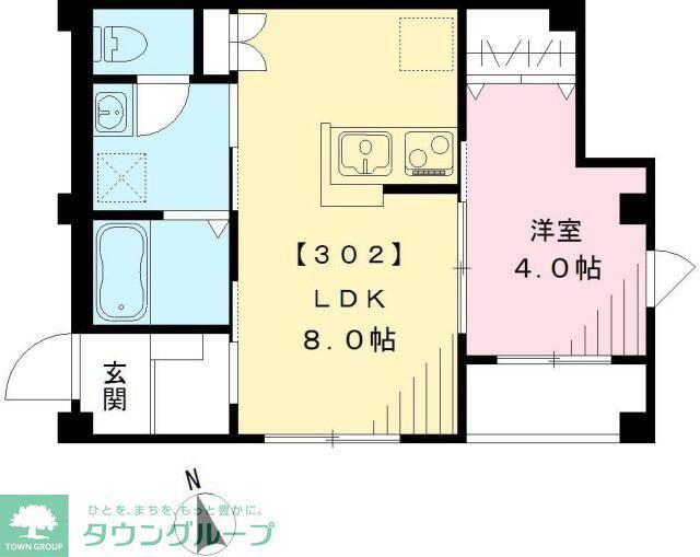 コーポ340(1LDK/3階)の間取り写真