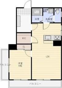 深山マンション(1LDK/2階)の間取り写真