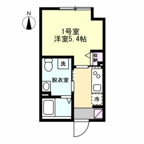 ベイルーム桜木町(1K/3階)の間取り写真