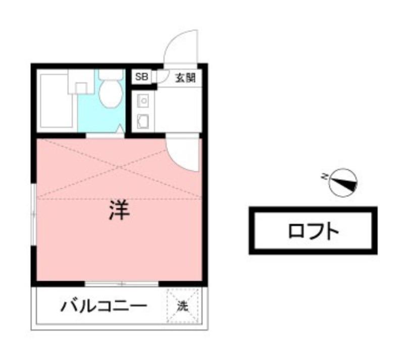 ライブコア富士見(1K/2階)の間取り写真