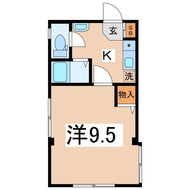 LIFE1074(1K/2階)の間取り写真