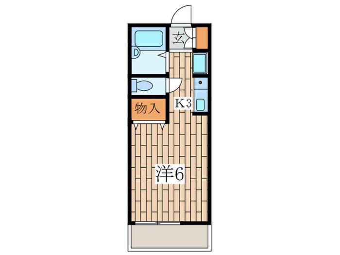 メゾンさくら(1K/1階)の間取り写真
