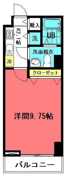 シュノロン(1K/3階)の間取り写真