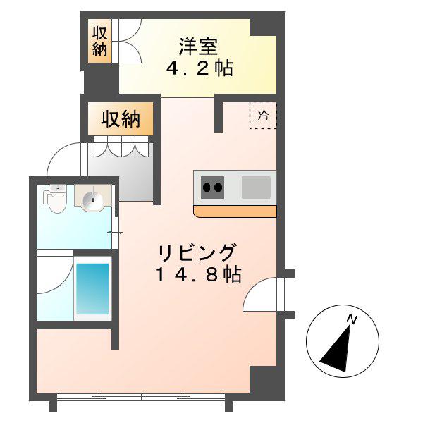 コレクション名駅Ⅲ(1LDK/9階)の間取り写真
