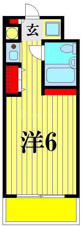 ウエルネス馬橋(ワンルーム/10階)の間取り写真
