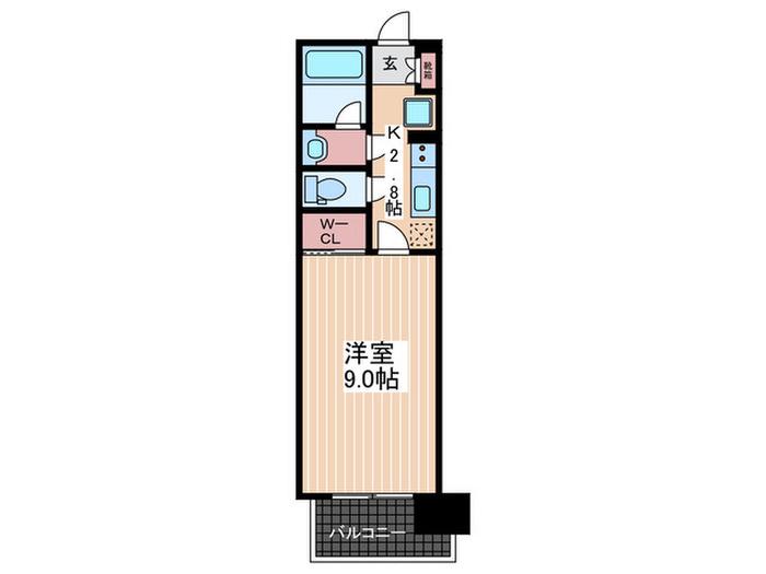 VELOCEV(1K/4階)の間取り写真