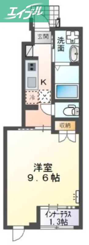 スターテラス南畝(1K/1階)の間取り写真