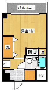 クレールヒロタ1(ワンルーム/3階)の間取り写真