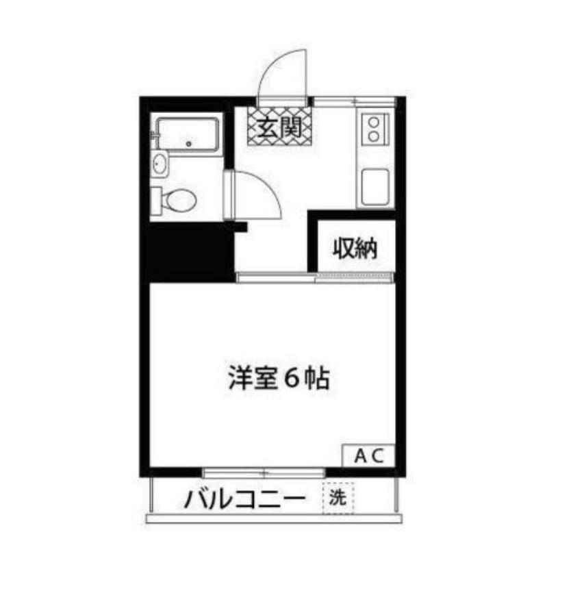 11号館(1K/1階)の間取り写真